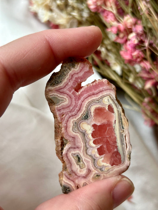 Rhodochrosite slice