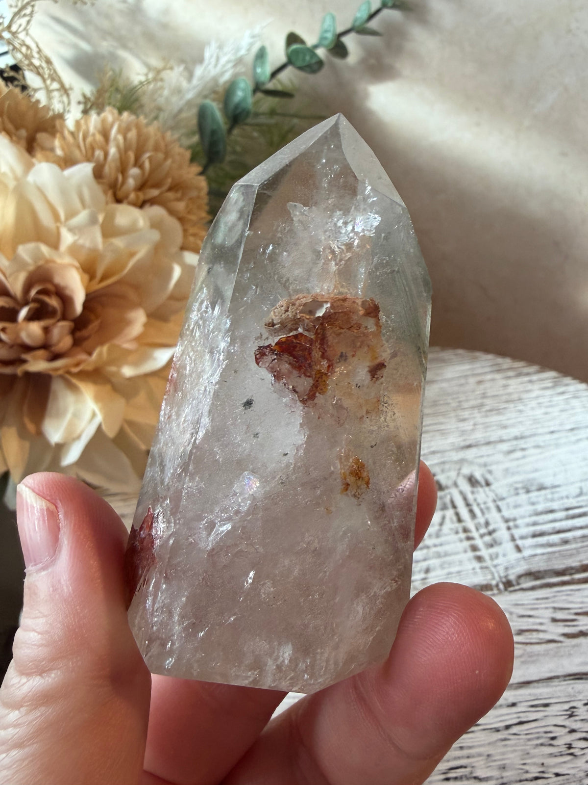Phantom Lodolite Quartz | Semi-Polished Inclusion Quartz
