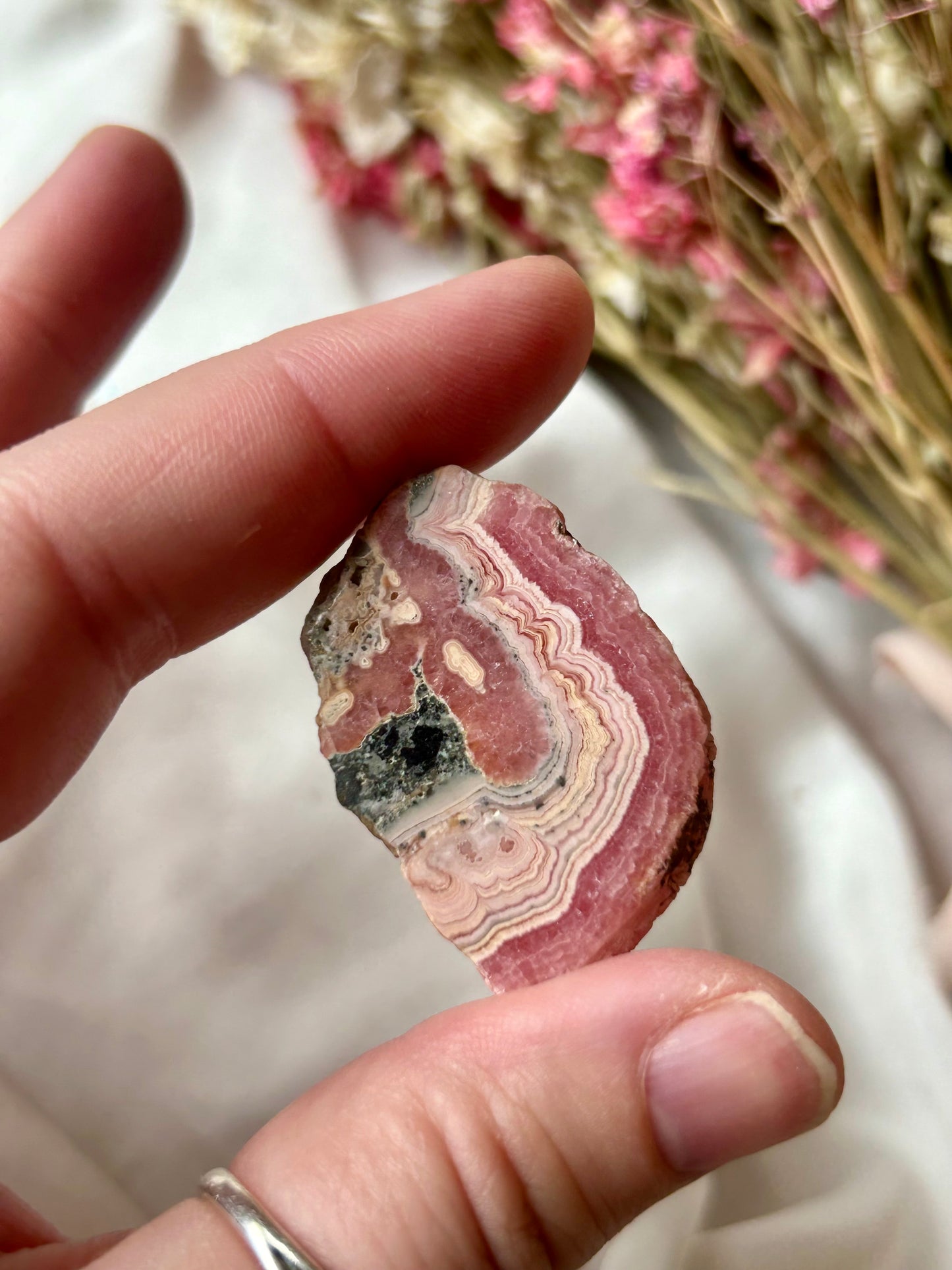 Rhodochrosite slice