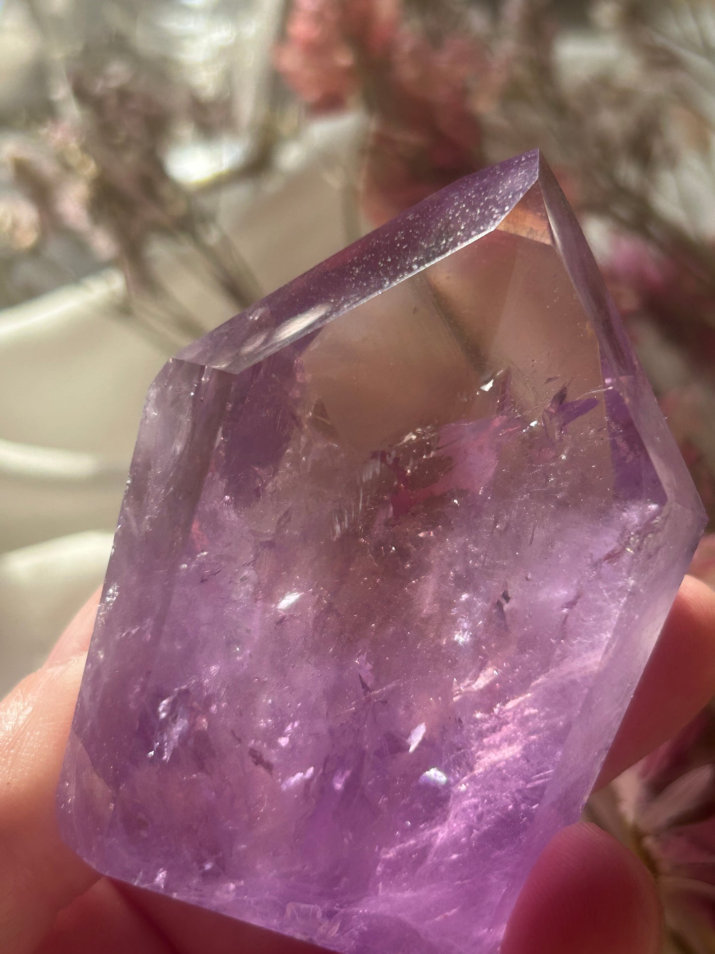 Lilac Amethyst with Ametrine inclusion