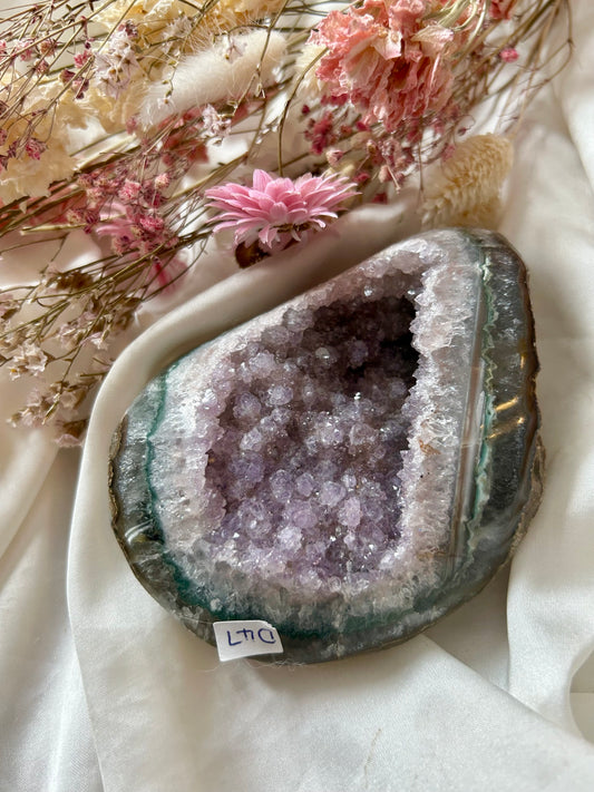 Sugar Rainbow Amethyst geode