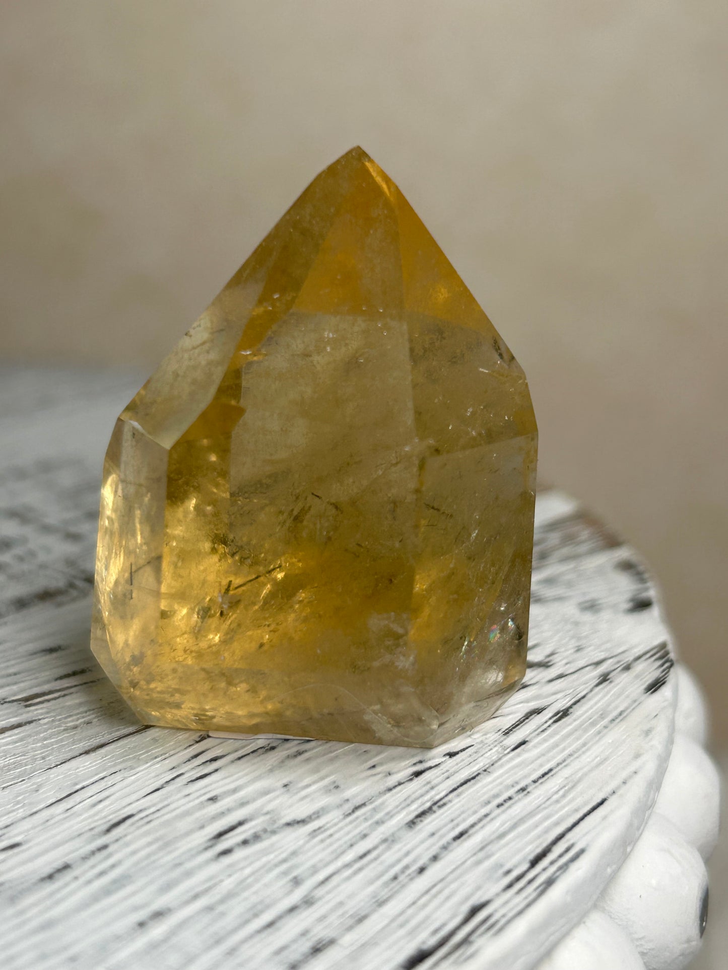 Citrine Rutile Tower – Golden Threads of Light