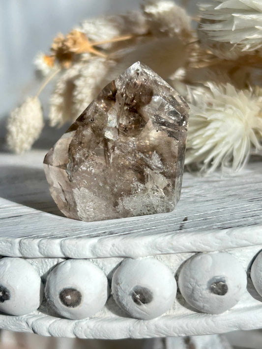 Polished Elestial Quartz – Ancient Wisdom Encased in Light