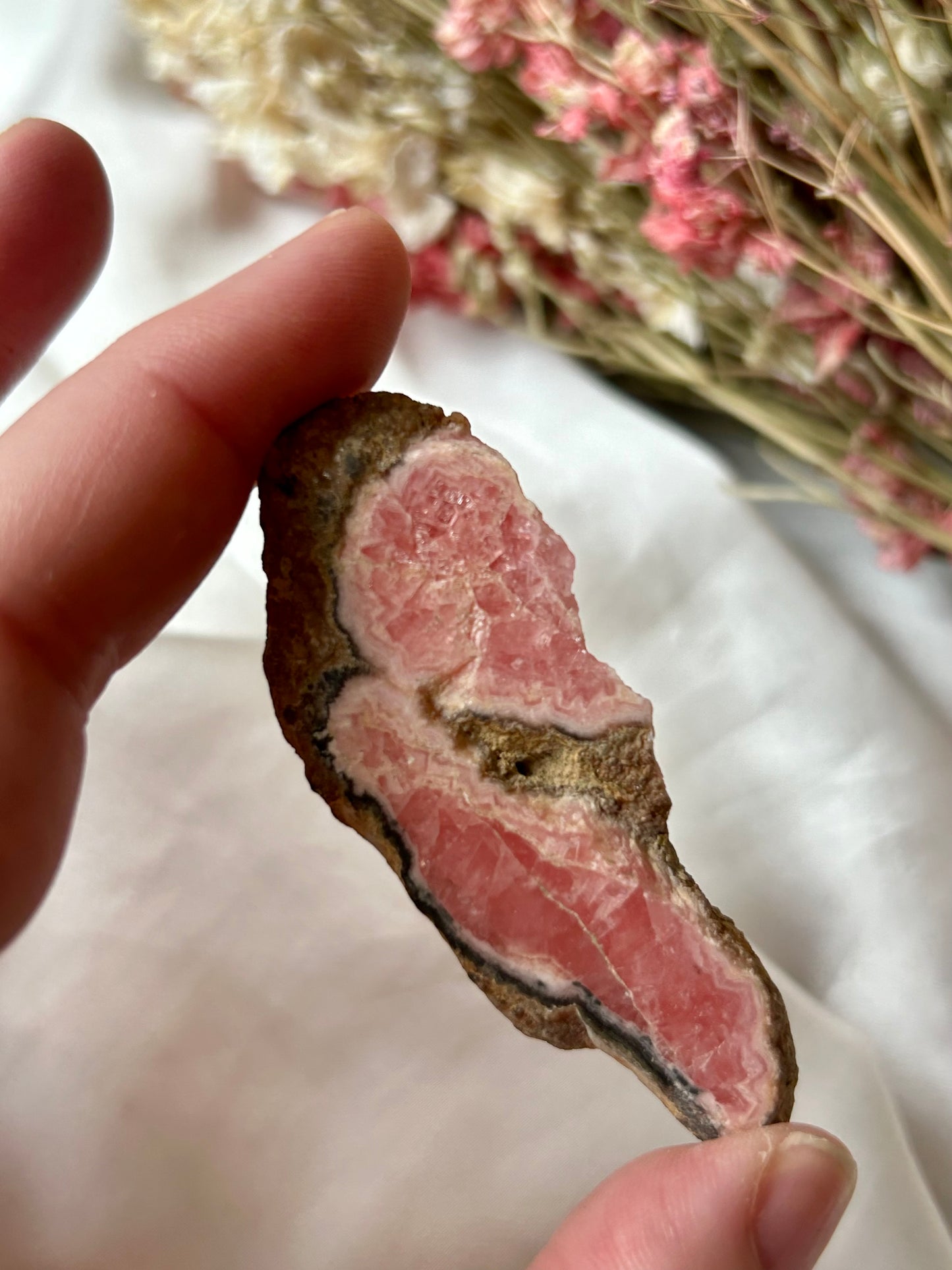 Rhodochrosite slice