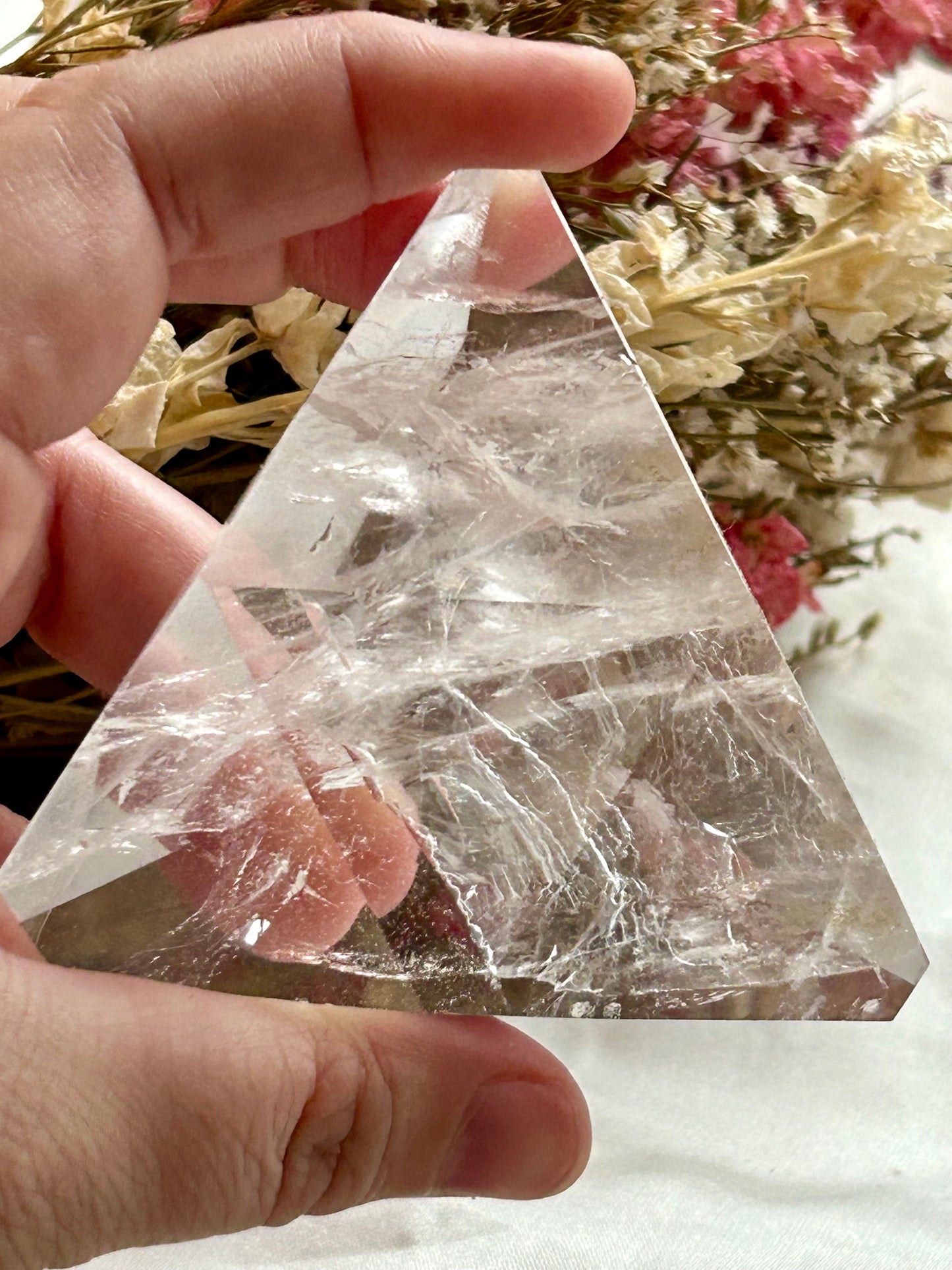 Reduced Clear Quartz triangle (lower grade)