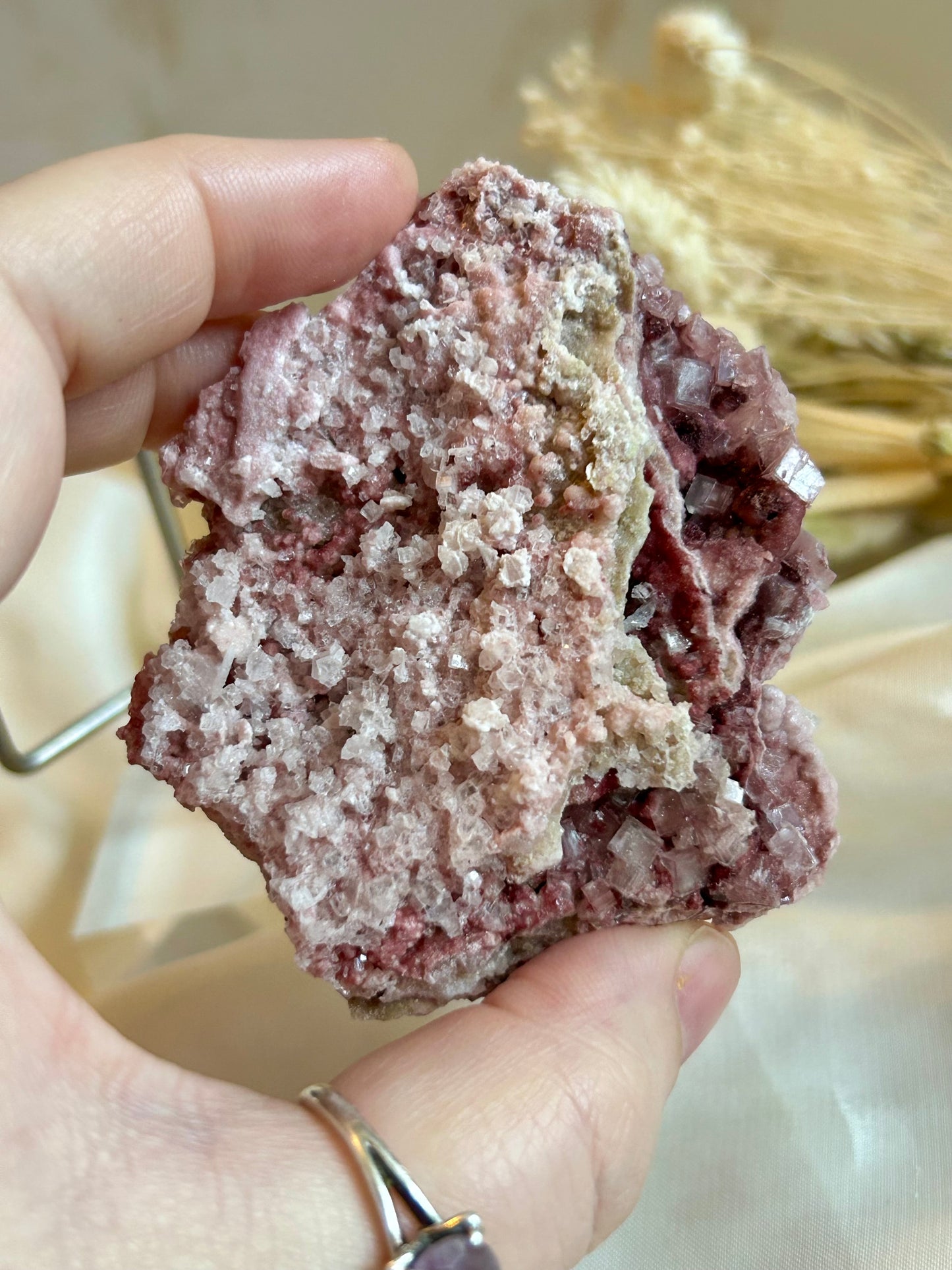 Pink Halite Crystal | Natural Pink Halite Mineral Specimen