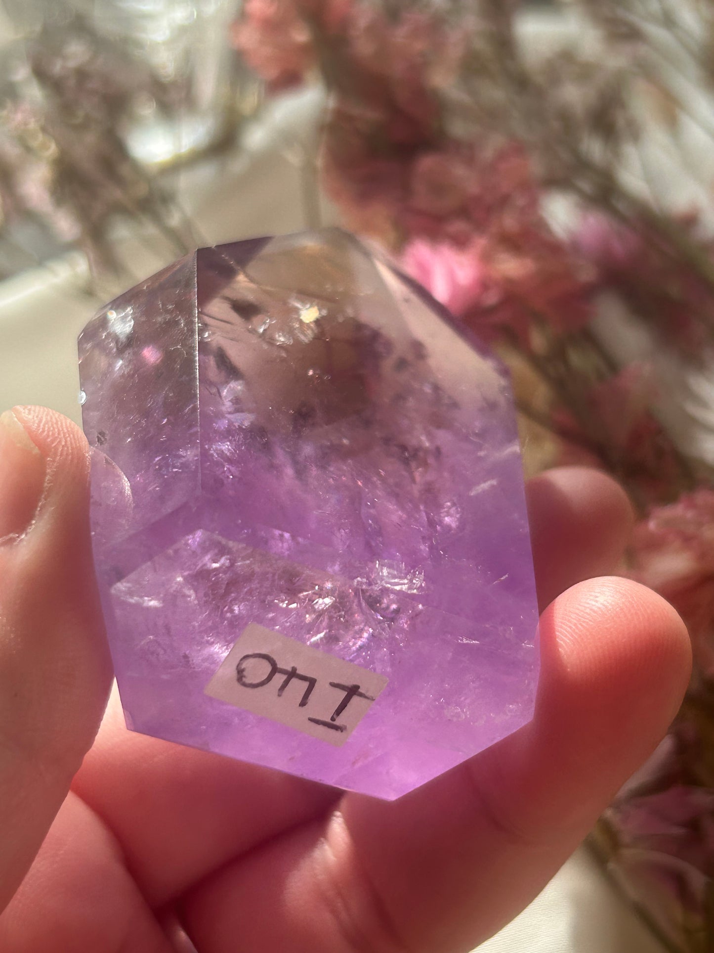 Lilac Amethyst with Ametrine inclusion