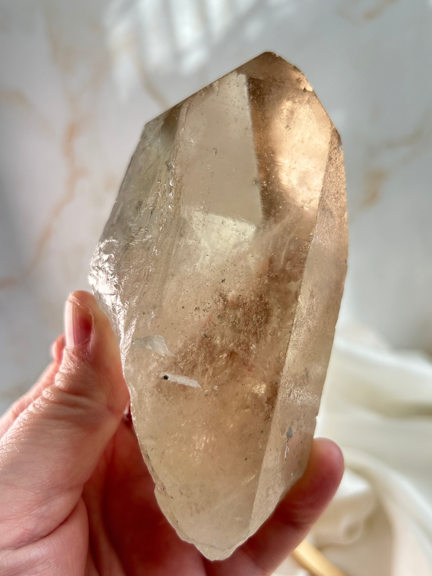Citrine Point – Natural Golden Quartz from Brazil | Custom stand included