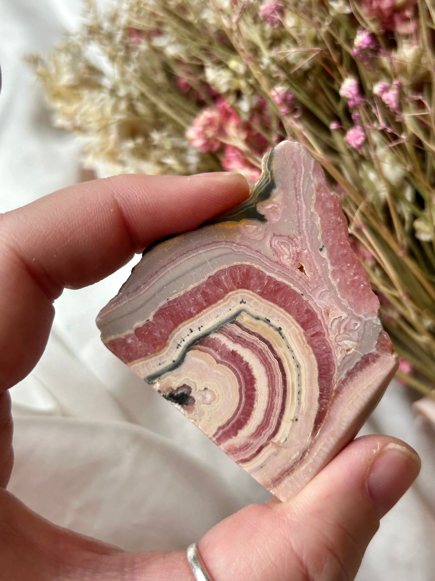 Rhodochrosite slice