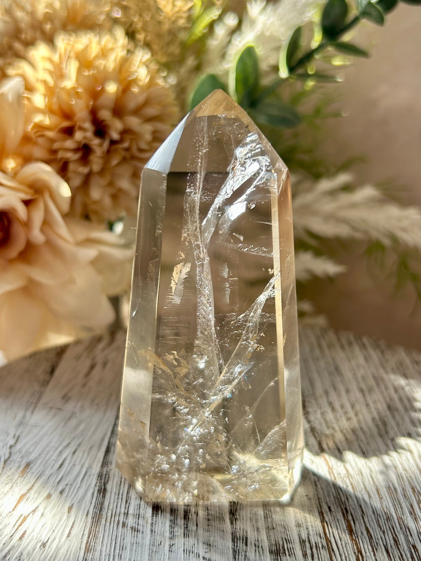 Citrine Tower – Golden  Point with Wispy Inclusions