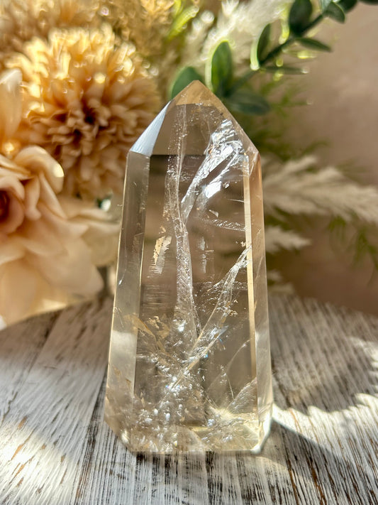 Citrine Tower – Golden  Point with Wispy Inclusions
