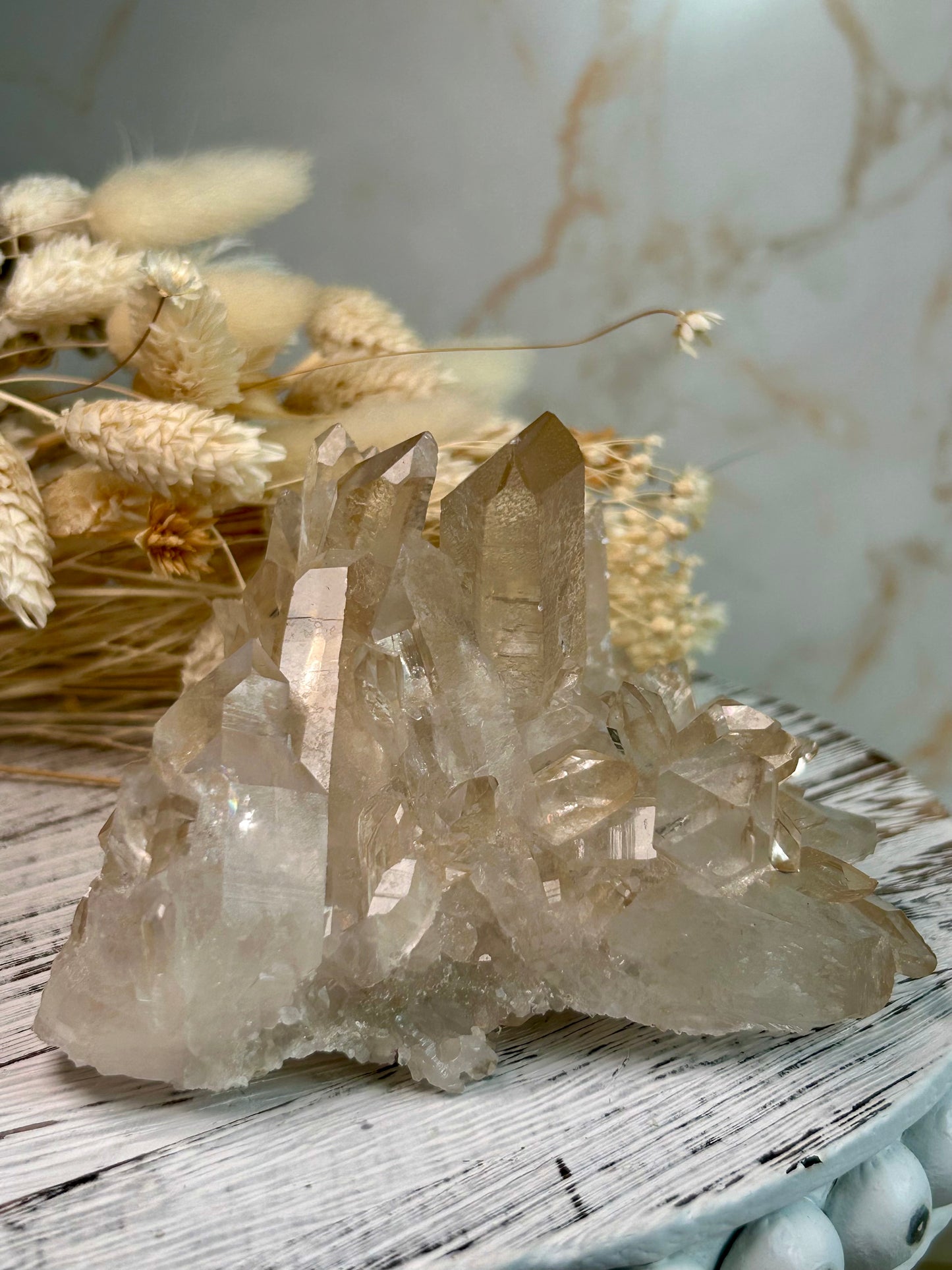 Golden Sea de Souza Quartz Cluster – Radiance, Clarity & Amplification