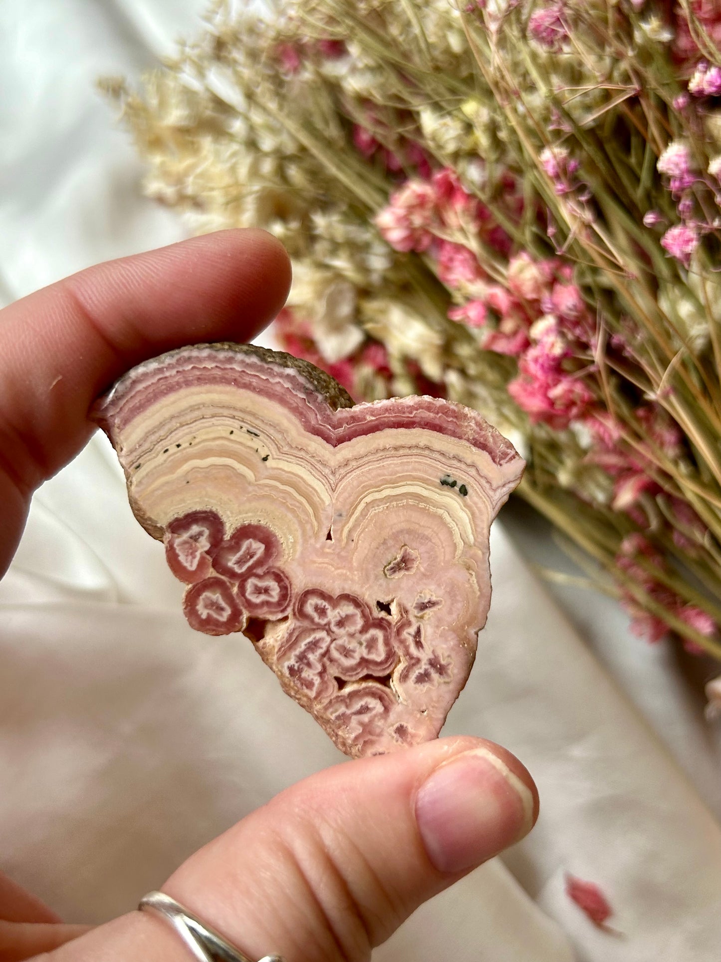 Rhodochrosite slice