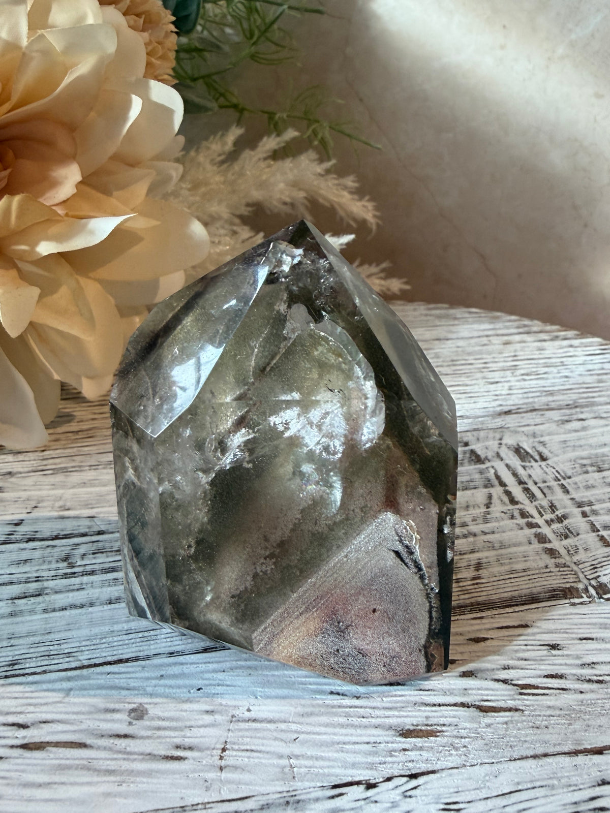 Phantom Lodolite Quartz | Semi-Polished Inclusion Quartz