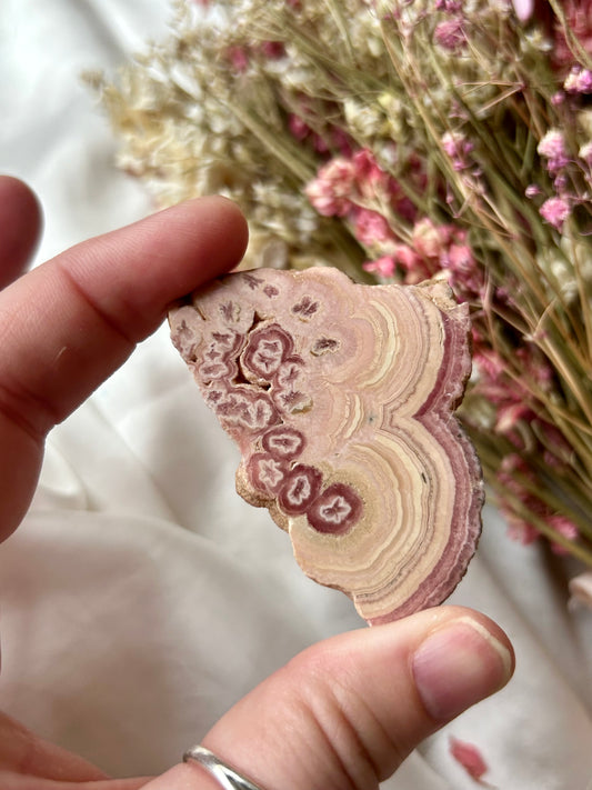 Rhodochrosite slice