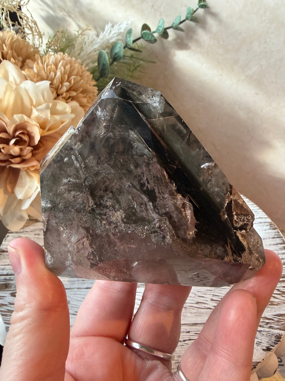Phantom Lodolite Quartz | Semi-Polished Inclusion Quartz