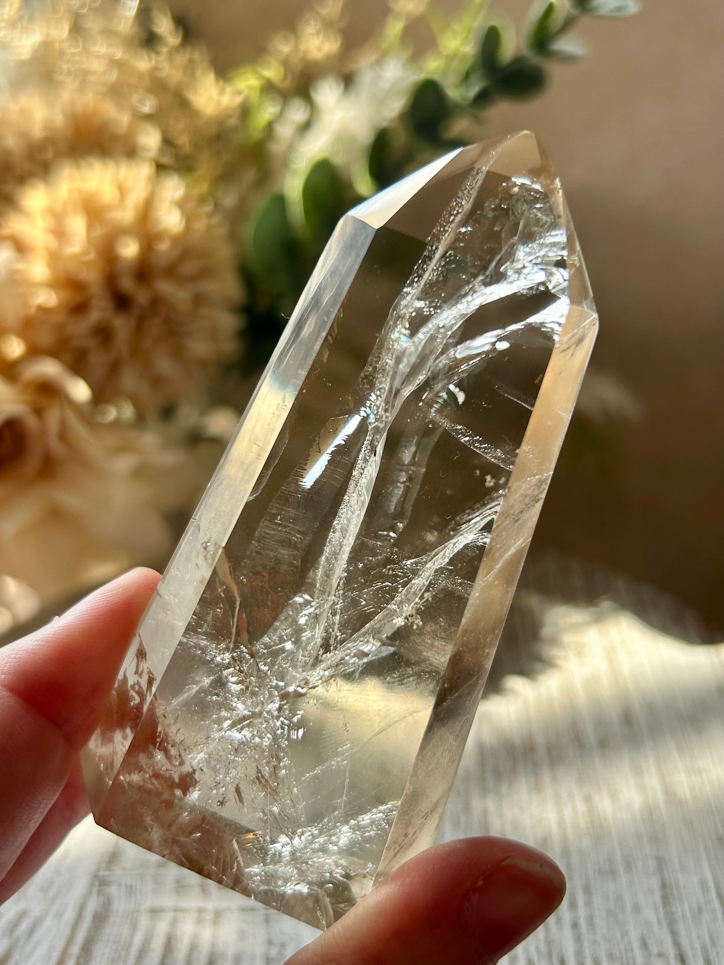 Citrine Tower – Golden  Point with Wispy Inclusions
