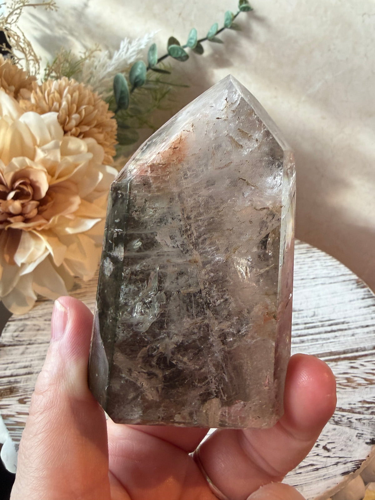 Phantom Lodolite Quartz | Semi-Polished Inclusion Quartz