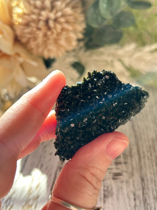 Forest Epidote Cluster – Natural Green Epidote from Turkey