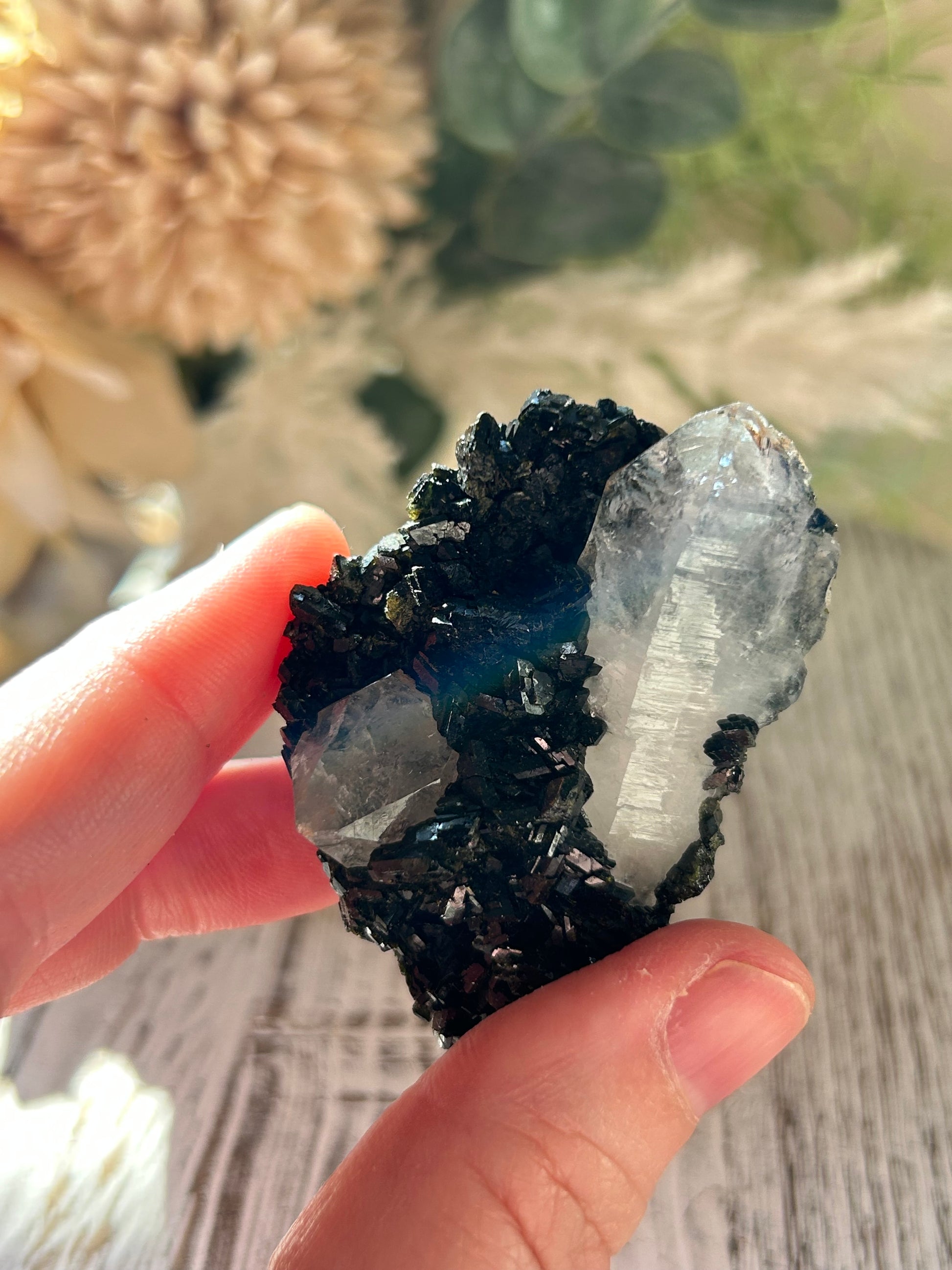 Raw Forest Epidote cluster from Turkey with rich green earthy natural formations