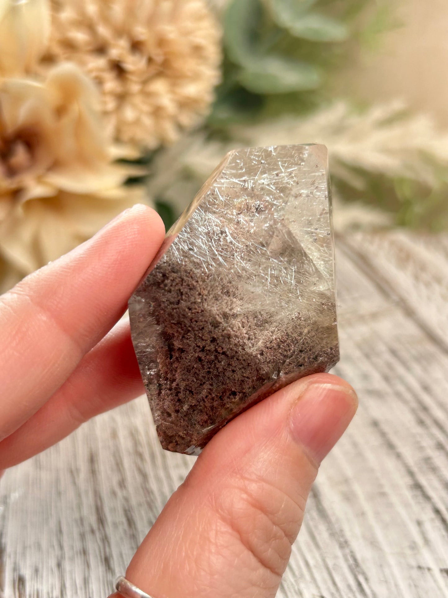 Lodolite Rutile Quartz Freeform – Natural Garden Quartz with Rutile Inclusions