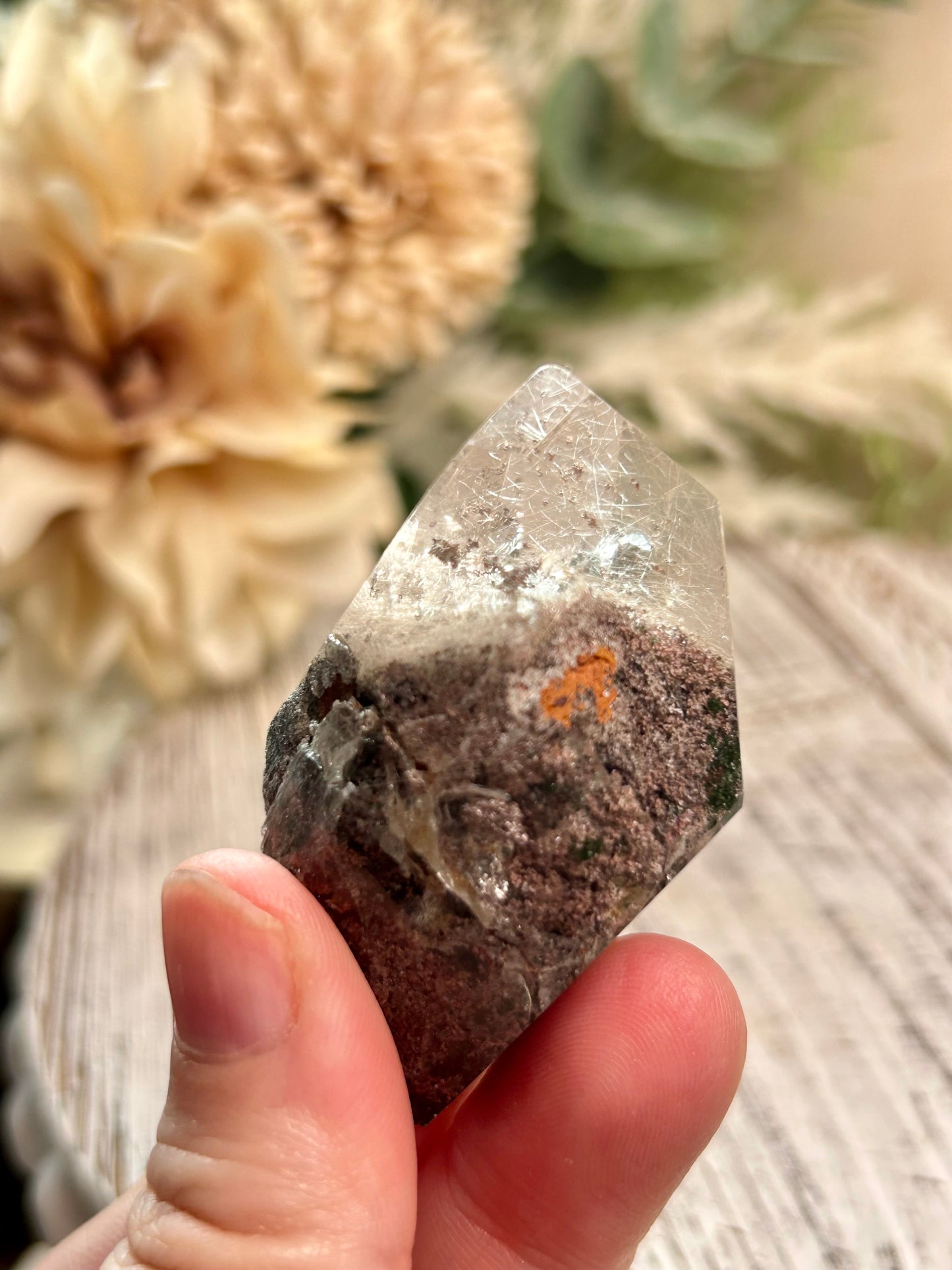 Lodolite Rutile Quartz Freeform – Natural Garden Quartz with Rutile Inclusions