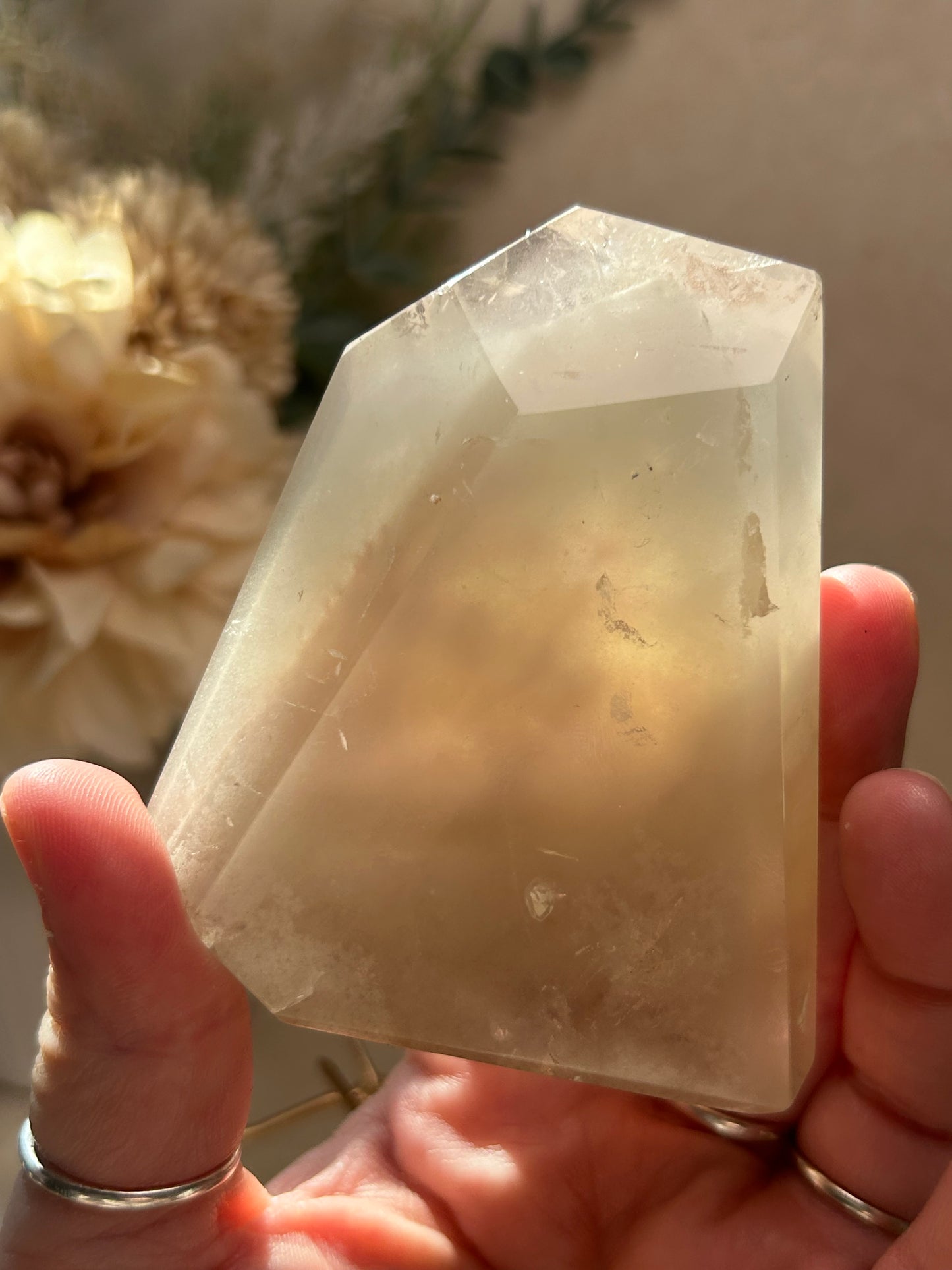 Phantom Quartz on Custom Display Stand | Quartz Crystal Specimen