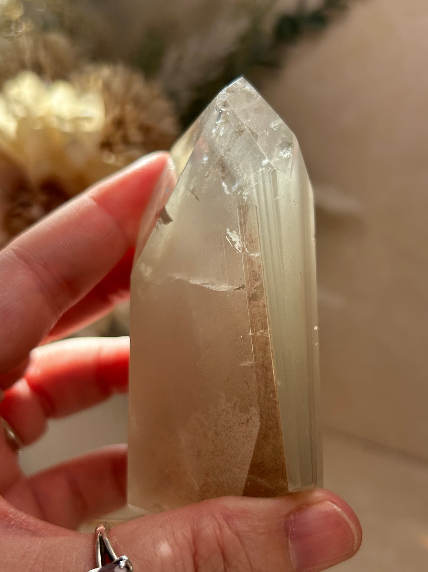 Phantom Quartz on Custom Display Stand | Quartz Crystal Specimen