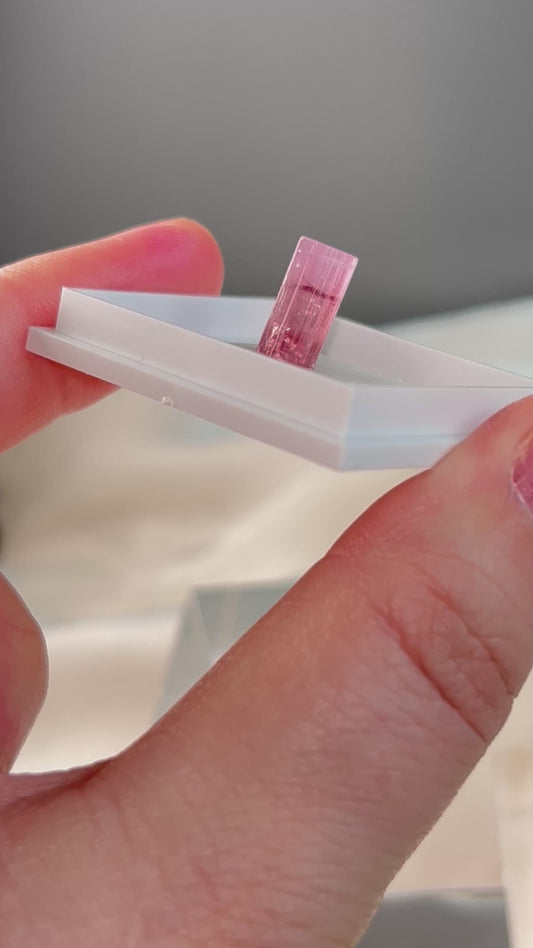 High-Grade Pink Tourmaline | Brazilian Terminated Rod (Box Included)